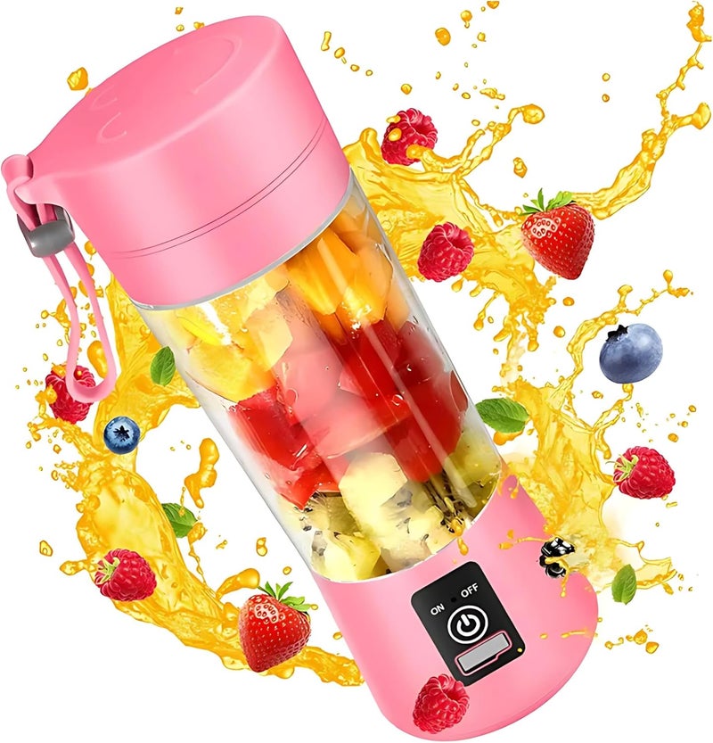 ASTHAN Compact, Travel Size, USB Rechargeable 12 Oz Portable Handheld Blender with Powerful Motor: Perfect for Smoothies, Shakes, Fruit/Veggie Juicer & Baby Food - Image 1